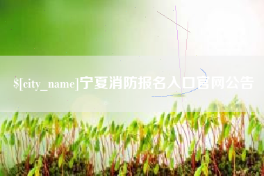 伊川宁夏消防报名入口官网公告