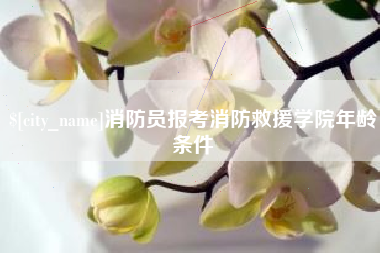 伊川消防员报考消防救援学院年龄条件