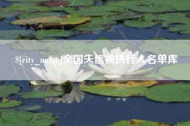 伊川全国失信被执行人名单库
