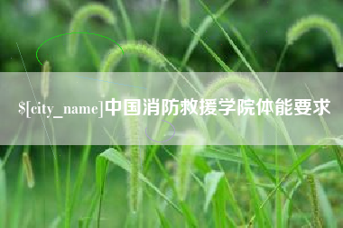 伊川中国消防救援学院体能要求