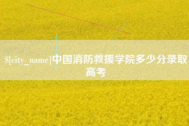 伊川中国消防救援学院多少分录取高考