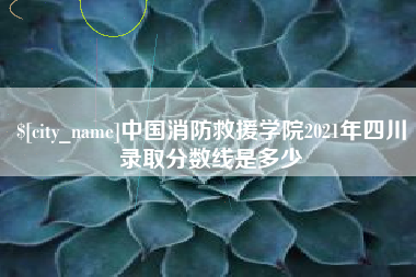 伊川中国消防救援学院2021年四川录取分数线是多少