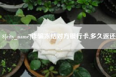 伊川诈骗冻结对方银行卡,多久返还
