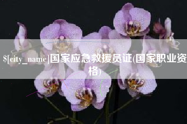 伊川国家应急救援员证(国家职业资格)