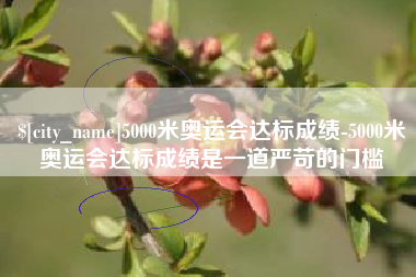 伊川5000米奥运会达标成绩-5000米奥运会达标成绩是一道严苛的门槛