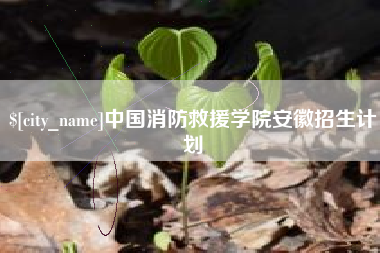 伊川中国消防救援学院安徽招生计划