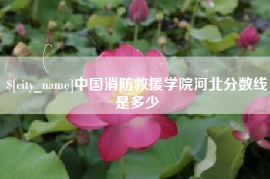 伊川中国消防救援学院河北分数线是多少