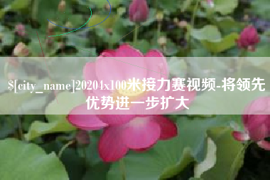 伊川20204x100米接力赛视频-将领先优势进一步扩大