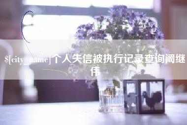 伊川个人失信被执行记录查询阚继伟