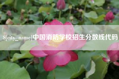 伊川中国消防学校招生分数线代码