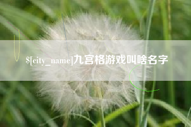 伊川九宫格游戏叫啥名字
