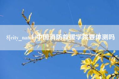 伊川中国消防救援学院要体测吗