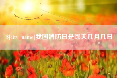 伊川我国消防日是哪天几月几日