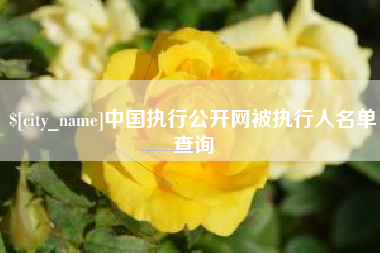 伊川中国执行公开网被执行人名单查询