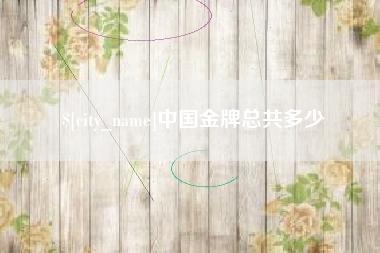 伊川中国金牌总共多少
