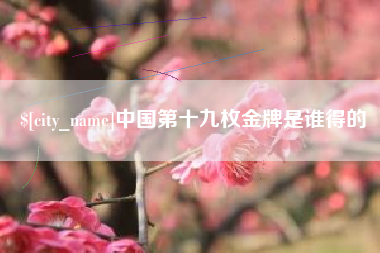 伊川中国第十九枚金牌是谁得的