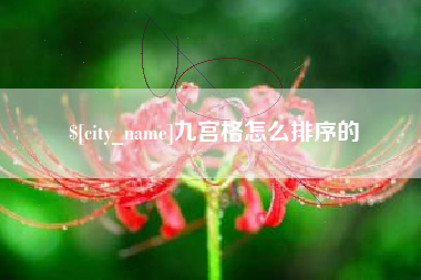 伊川九宫格怎么排序的