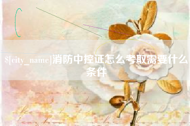 伊川消防中控证怎么考取需要什么条件