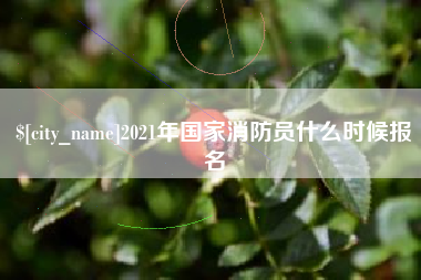 伊川2021年国家消防员什么时候报名