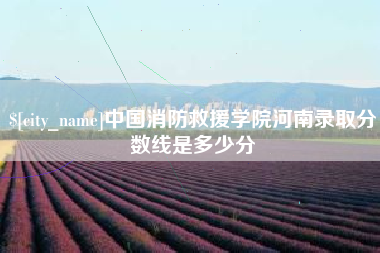 伊川中国消防救援学院河南录取分数线是多少分