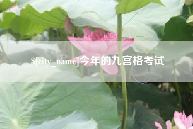 伊川今年的九宫格考试