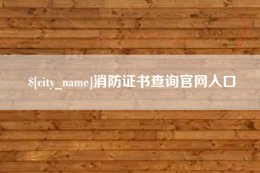伊川消防证书查询官网入口