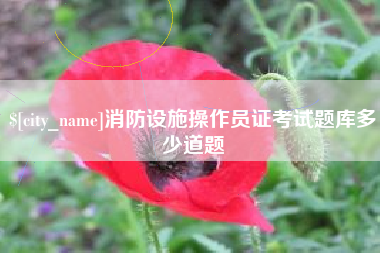 伊川消防设施操作员证考试题库多少道题
