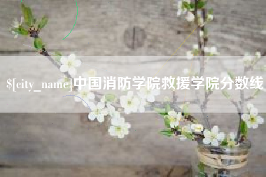 伊川中国消防学院救援学院分数线